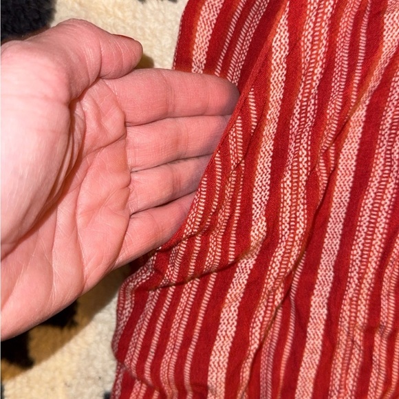 One Clothing Red Striped Sleeveless Romper Size Med Boho Ethnic Casual Summer - Picture 5 of 8